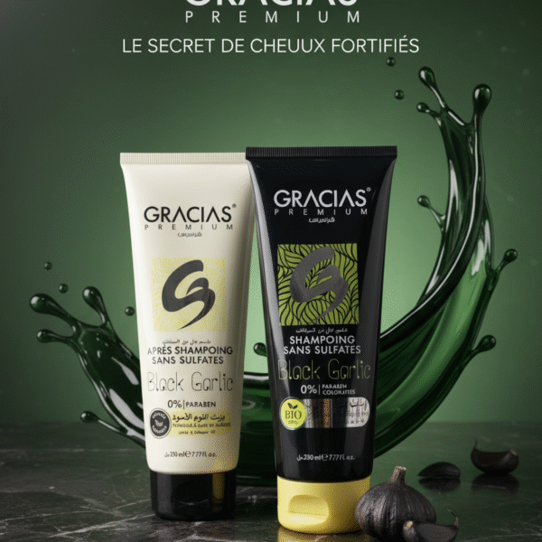 Gracias Black Garlic shampoing et apres shampoing