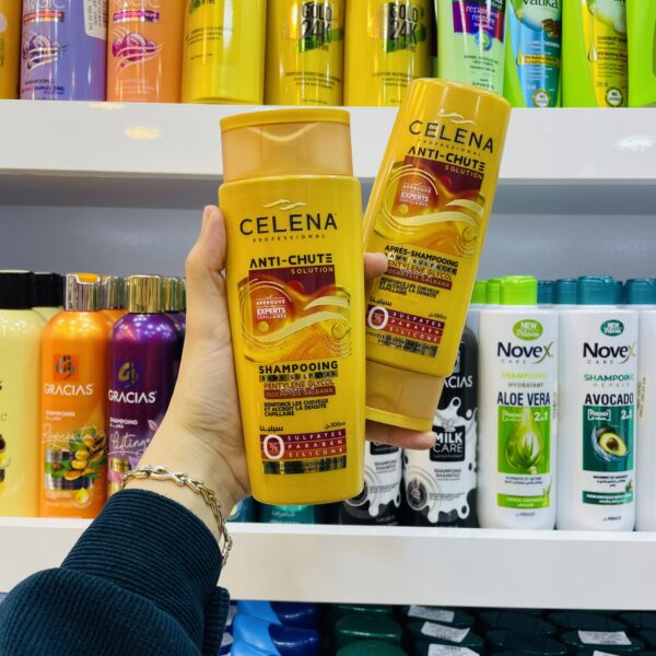 Shampoing et après Celena